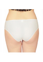 Embroidered Lace Mid Waist Knickers Briefs White 3079